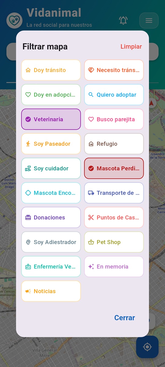 Filtro seleccionado
